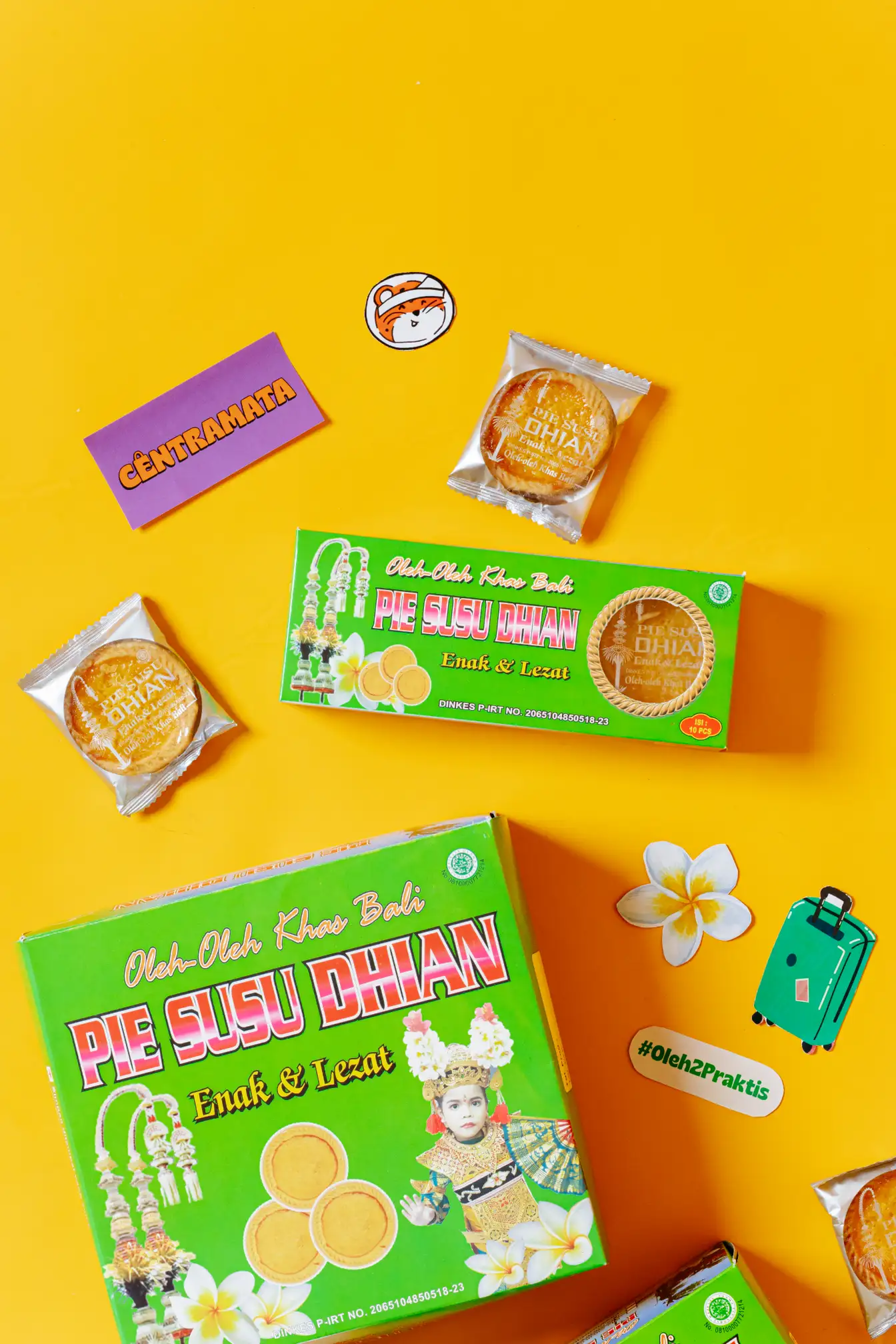 Varian Produk Pie Susu Dhian Bali - Kemasan Praktis & Lezat