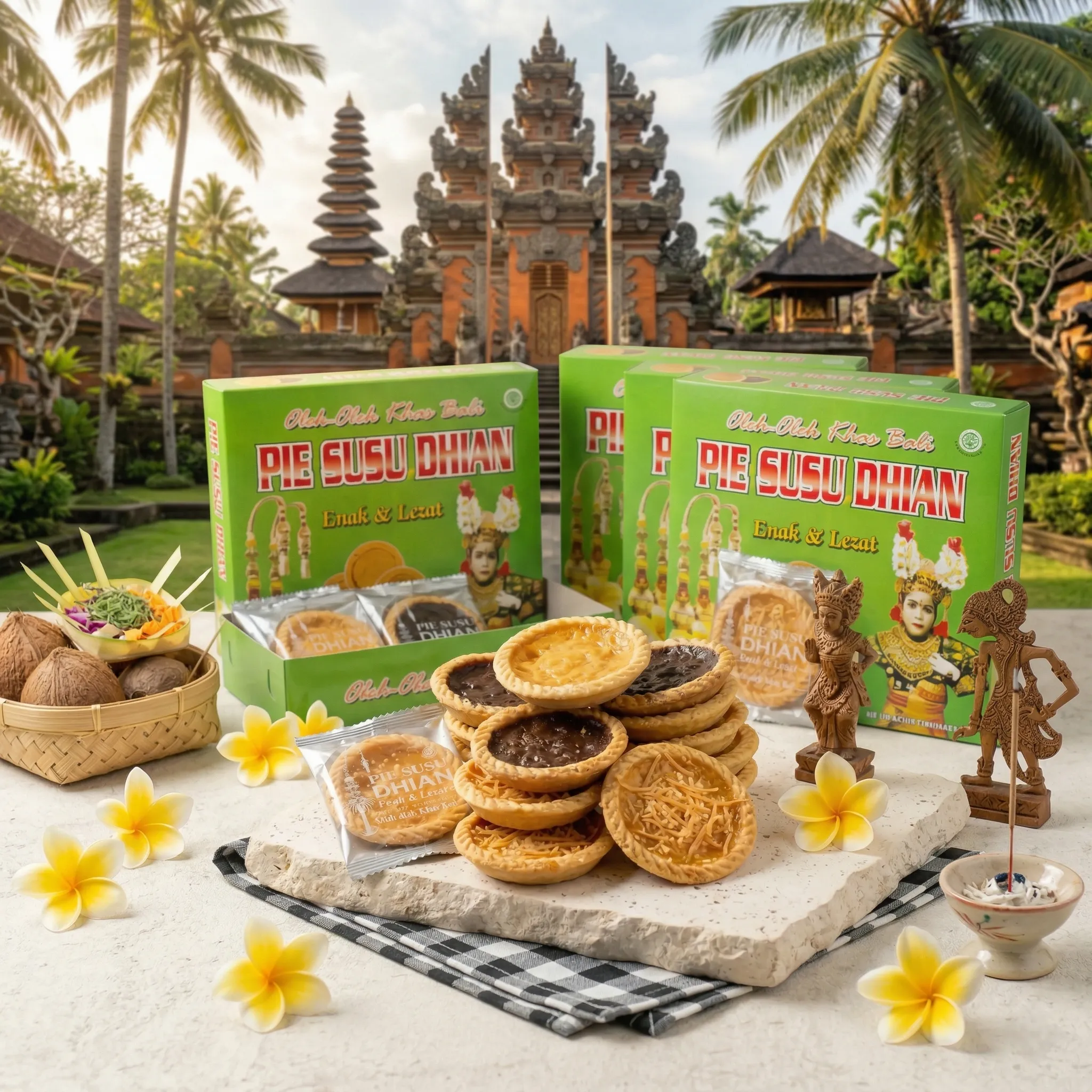 Tumpukan Pie Susu Dhian Asli Bali Fresh From Oven